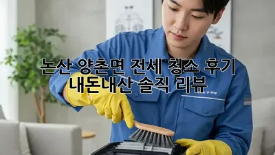논산 양촌면 전세 청소 후기: 내돈내산 솔직 리뷰! ✨